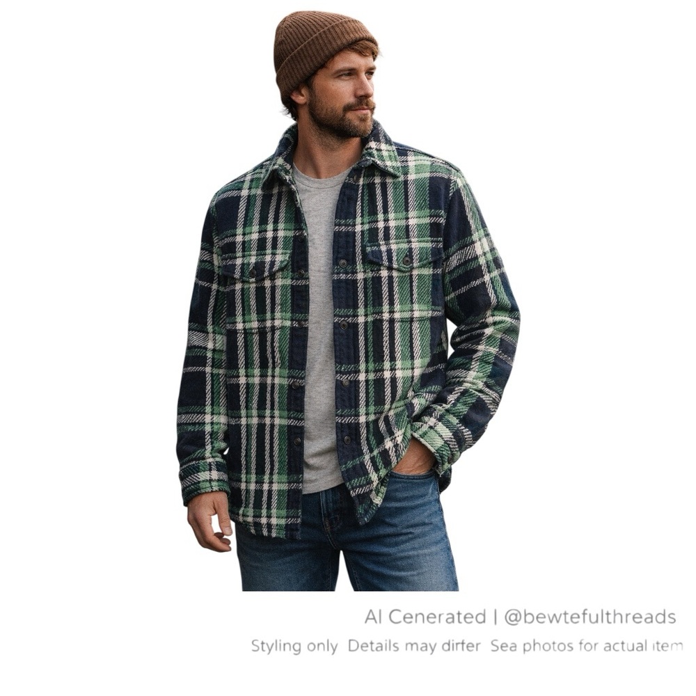 Roots Heavy Flannel Shacket XL Plaid Canadian Cabin Lumberjack Heritage